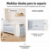 Cuna con Cómoda Mudador Bambini Celeste