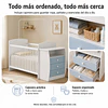 Cuna con Cómoda Mudador Bambini Celeste