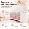 Cuna con Cómoda y Mudador Blanca Kidscool Gutti
