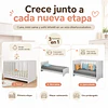 Cuna Evolutiva 3 en 1 New Kidscool Blanca MDP