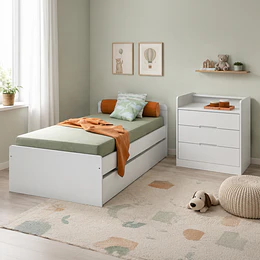 Cuna Multifuncional Evolutiva Cleo Blanca Kidscool