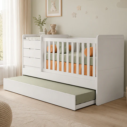 Cuna Multifuncional Evolutiva Cleo Blanca Kidscool