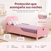 Mini Cama de Transición Infantil Princesa Kidscool MDF Rosada 