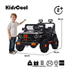 Auto a Batería Todoterreno Negro Kidscool 4x4 APP Control Remoto