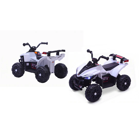 Cuatrimoto Infantil a Batería ATV Kidscool Blanco 12V Doble Motor