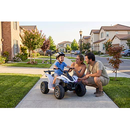 Cuatrimoto Infantil a Batería ATV Kidscool Blanco 12V Doble Motor-Preventa 24 Julio