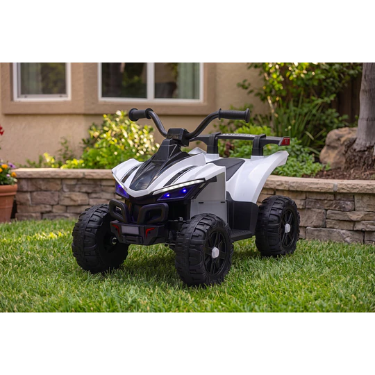 Cuatrimoto Infantil a Batería ATV Kidscool Blanco 12V Doble Motor