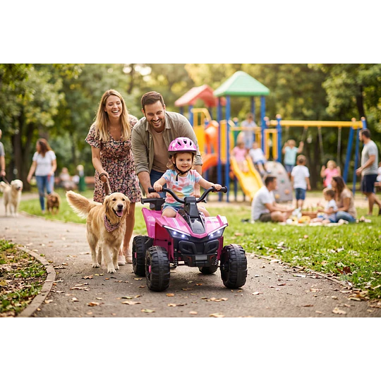 Cuatrimoto Infantil a Batería ATV Kidscool Rosado 12V Doble Motor