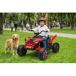 Cuatrimoto Eléctrica Infantil Monster ATV Kidscool Roja 12V 4x2-Preventa 24 Julio