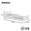 Mini Cama de Transición Infantil Príncipe Kidscool Blanco MDF   + Colchon Cama Baby Box 150x70