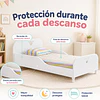 Mini Cama de Transición Infantil Príncipe Kidscool Blanco MDF   + Colchon Cama Baby Box 150x70
