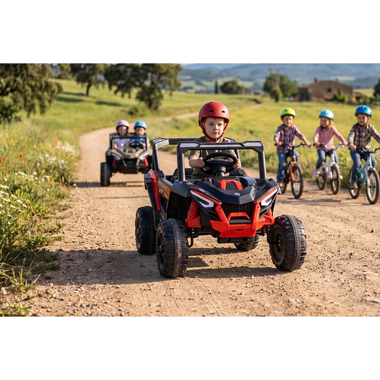 Auto a Batería Buggy Negro 4x2 Kidscool 12V Control Remoto y Balanceo