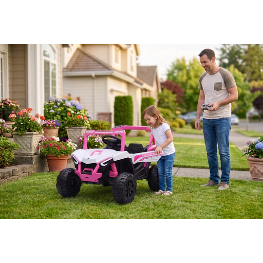 Auto a Batería Buggy Rosado 4x2 Kidscool 12V Control Remoto y Balanceo