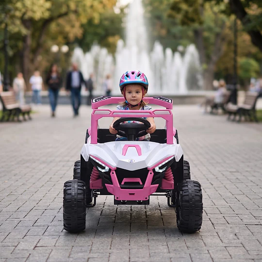 Auto a Batería Buggy Rosado 4x2 Kidscool 12V Control Remoto y Balanceo