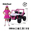 Auto a Batería Buggy Rosado 4x2 Kidscool 12V Control Remoto y Balanceo