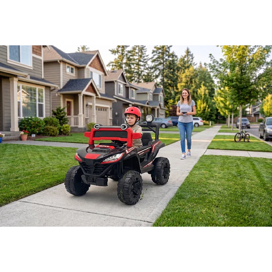 Auto a Batería Buggy Monster Negro 4x4 Kidscool 12V Control Remoto