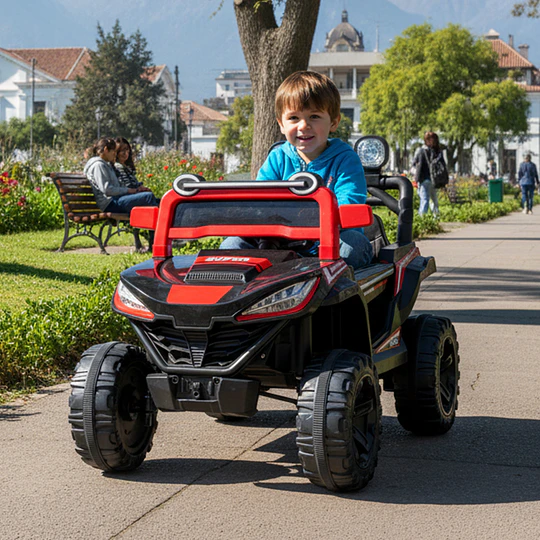 Auto a Batería Buggy Monster Negro 4x4 Kidscool 12V Control Remoto