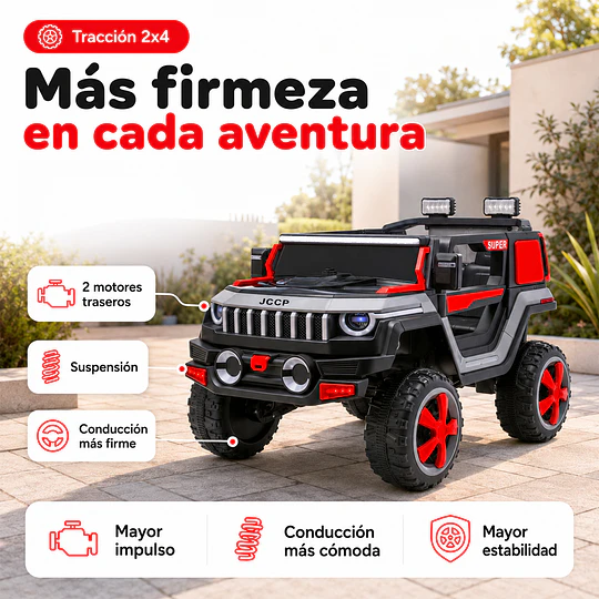 Auto a Batería Todoterreno Gris Kidscool 12V Bluetooth Control Remoto