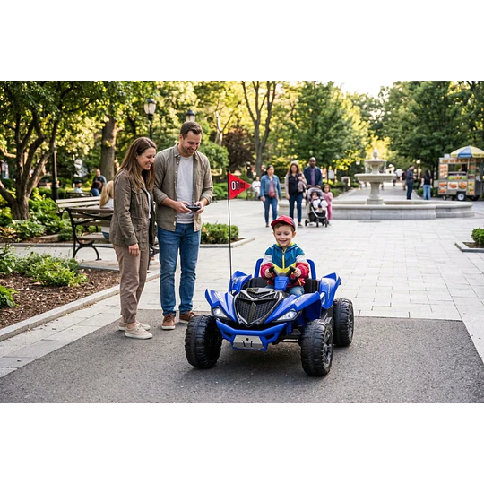 Auto a Batería Monster Azul 4x4 Kidscool 24V APP Control Remoto