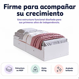 Cama Infantil con Cajones Cariño Blanca