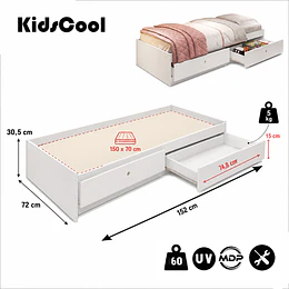 Cama Infantil con Cajones Cariño Blanca
