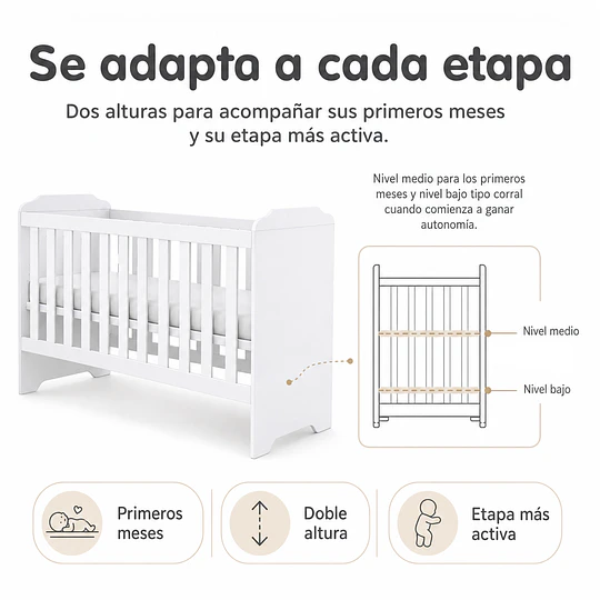 Cuna Evolutiva 3 en 1 Kidscool Mel Blanco
