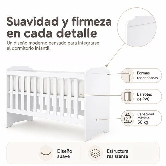Cuna Evolutiva 3 en 1 Kidscool Mel Blanco