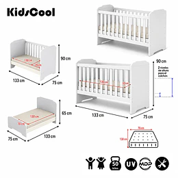 Cuna Evolutiva 3 en 1 Kidscool Mel Blanco
