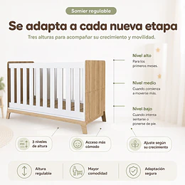Cuna Evolutiva 3 en 1 Honey Kidscool