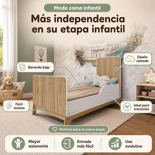 Cuna Evolutiva 3 en 1 Honey Kidscool