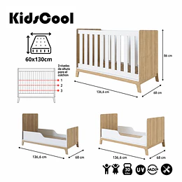 Cuna Evolutiva 3 en 1 Honey Kidscool