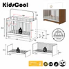 Cuna Evolutiva 3 en 1 New Kidscool Blanca Café MDP