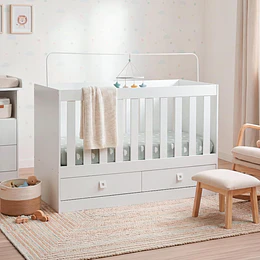Cuna Multifunción 2 en 1 Kidscool New Amore Blanca