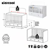 Cuna Multifunción 2 en 1 Kidscool New Amore Blanca