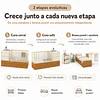 Cuna Multifunción con Cama Nido Formare Blanca Eco Wood Kidscool
