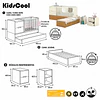 Cuna Multifunción con Cama Nido Formare Blanca Eco Wood Kidscool