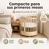 Cuna Bebé Progresiva 3 Funciones Sognare Madera Ovalada 