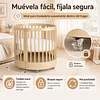 Cuna Bebé Progresiva 3 Funciones Sognare Madera Ovalada 