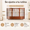 Cuna Bebé Progresiva 3 Funciones Sognare Madera Miel Ovalada 