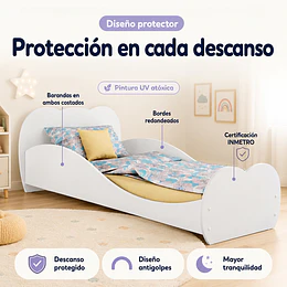 Mini Cama Transición Nube Blanca 