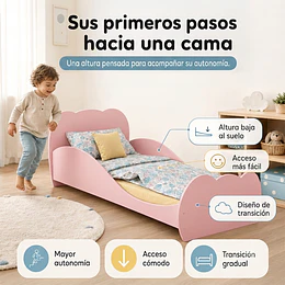 Mini Cama Transición Nube Rosado