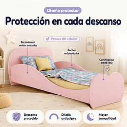 Mini Cama Transición Nube Rosado