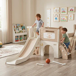 Resbalín Centro de juegos 7 en 1 Kidscool Estilo Off White