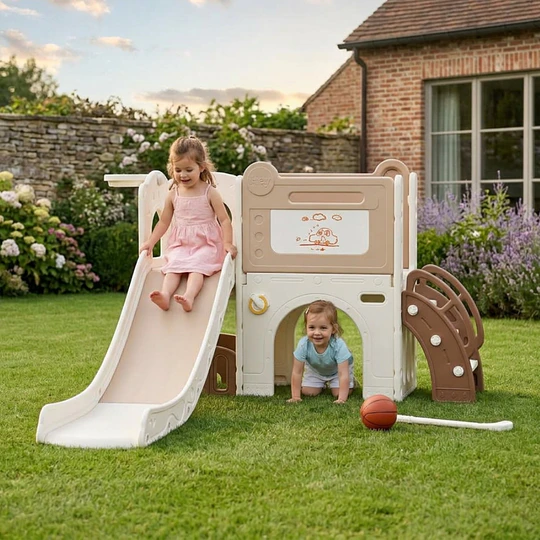 Resbalín Centro de juegos 7 en 1 Kidscool Estilo Off White
