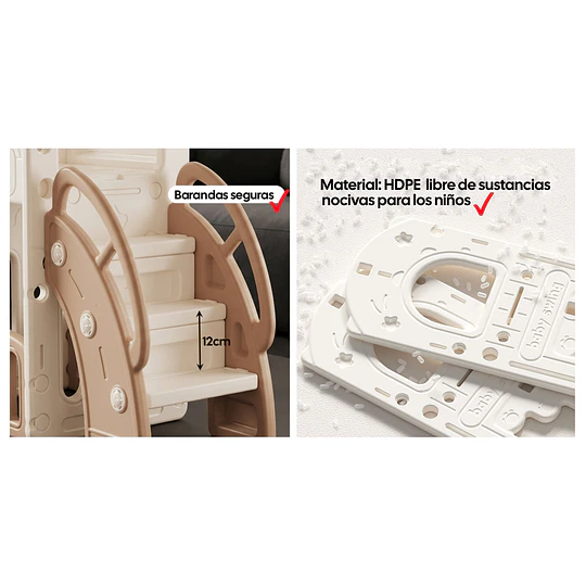 Resbalín Centro de juegos 7 en 1 Kidscool Estilo Off White