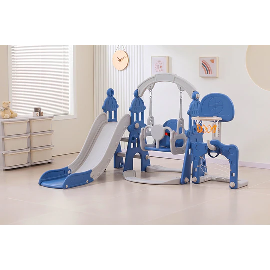 Resbalín Columpio Infantil 5 en 1 Kidscool Centro de Juegos Azul