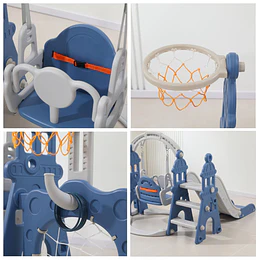 Resbalín Columpio Infantil 5 en 1 Kidscool Centro de Juegos Azul