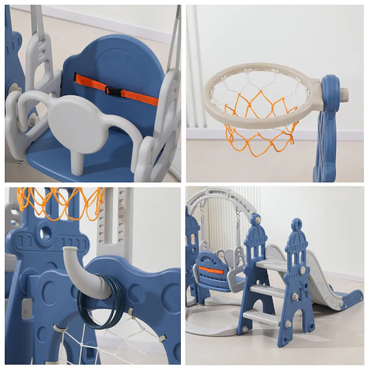Resbalín Columpio Infantil 5 en 1 Kidscool Centro de Juegos Azul