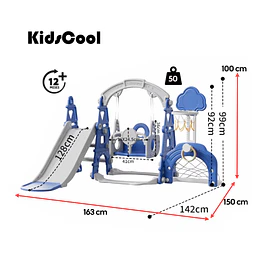 Resbalín Columpio Infantil 5 en 1 Kidscool Centro de Juegos Azul