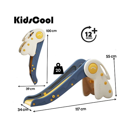 Resbalín Infantil Plegable con Aro de Básquetbol Kidscool Multicolor